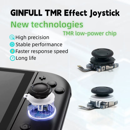 GINFULL TMR Effect Joystick New White Black For NS2 Switch 2 Controller 3D Analog Stick For Joy-Con 2 Replace Left Right Rocker