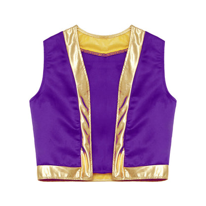 Boys Girls Halloween Toad Game Character Vest Open Front Loose Waistcoat Carnival Theme Party Super Brother Role Play Costume