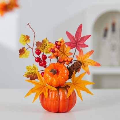 Autumn Theme Party Decor Sunflower Maple Leaf Ornaments Thanksgiving Day Bonsai Harvest Festival DIY Happy Halloween Day 2025