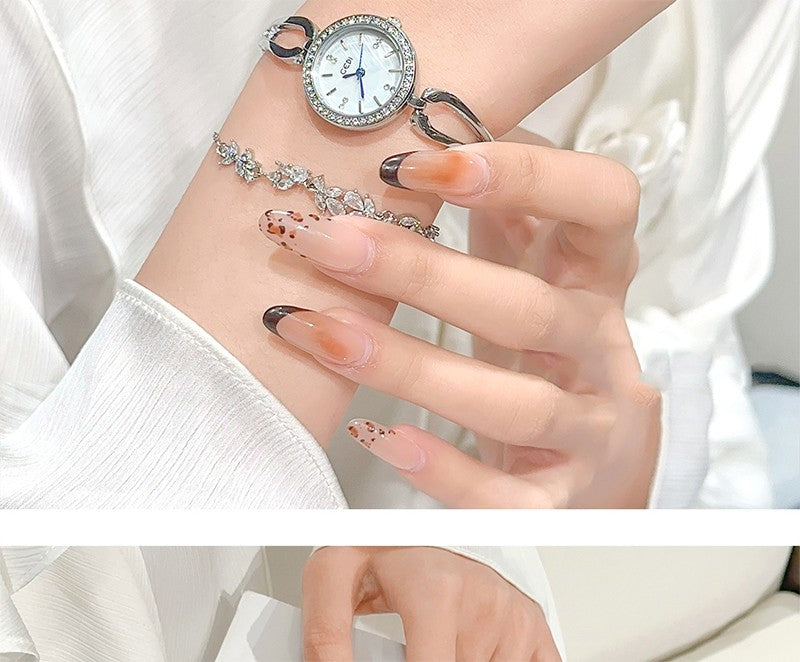 GEDI Women's Watch Silver Fashion Waterproof Ladies Watches Elegant Diamond Quartz Wristwatch Woman Gift for Girlfriend