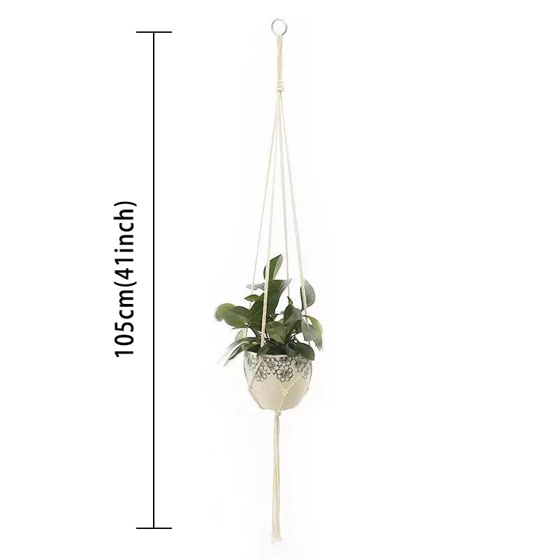 Hanging Plant Handmade Macrame Plant Hanger Flower Pot Planter Hanger Wall Decor Courtyard Garden Hanging Planter Hanging Basket