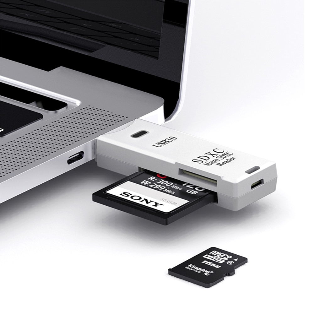 Leitor de cartão 2 em 1 USB 3.0 Leitor de cartão Micro TF SD Adaptador USB Leitor de cartão de alta velocidade Cartão de memória TF para acessórios de PC portátil