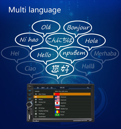 ESSGOO Rádio Automotivo 7 Polegadas 2 Din Carplay Android Auto Universal Multimídia Automotiva Autorrádio DSP Tela Sensível ao Toque HD FM Bluetooth
