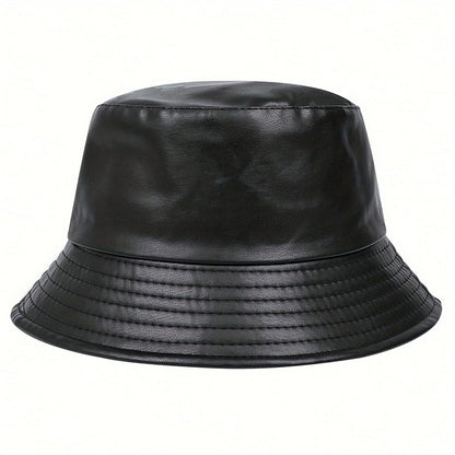 winter Fashion bucket hat Artificial leather windproof warm bucket hats men women wild tide cap Panama fisherman caps gorras