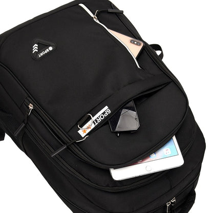 Mochilas Minimalistas de Grande Capacidade Masculinas Impermeáveis Oxford Mochila Escolar para Deslocamento Casual de Negócios Múltiplos Bolsos Bolsa de Viagem