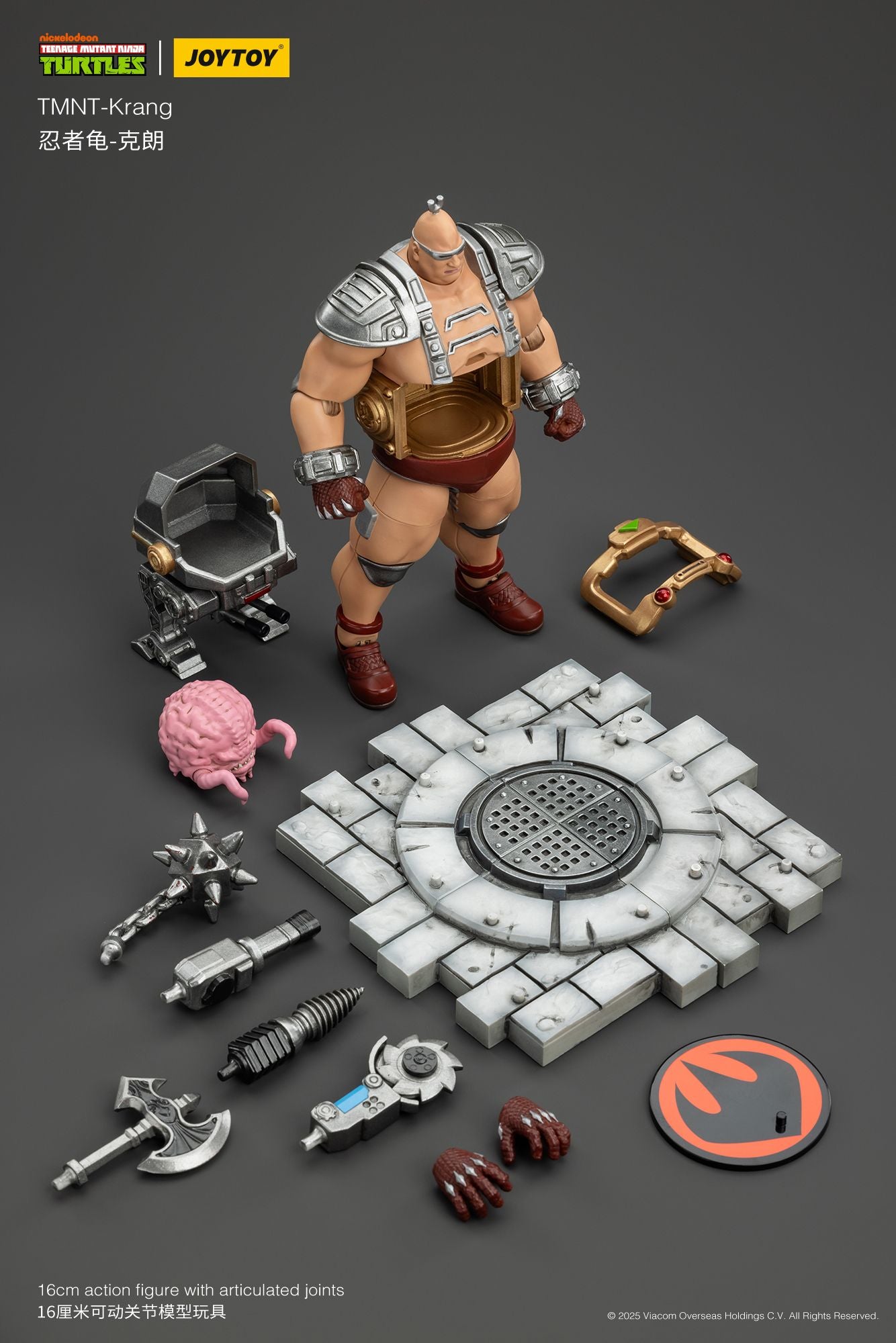 [Pré-venda][Disponível na Ásia] JOYTOY 1/18 Bonecos de Ação TMNT Tartarugas Ninja Krang Figuras de Anime Brinquedos Modelo