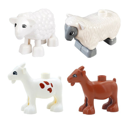 Grandes Blocos de Montar Animais Acessórios Compatíveis com Conjuntos de Tijolos de Zoo Dinossauro Criatividade Brinquedos DIY para Crianças Presente