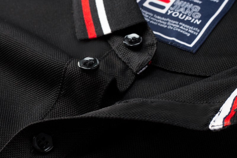 100% linen cotton polo shirt, T-shirt, breathable collar, short sleeved, custom printed logo, embroidered men's and women's work