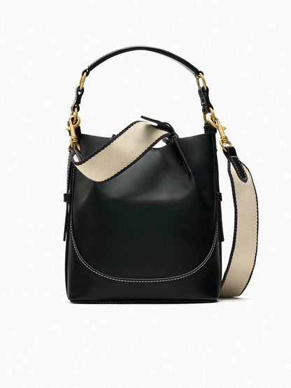 2025 Women's Large Capacity Bucket Bag with Wide Shoulder Strap Single Shoulder Handbag Drawstring Handheld Crossbody Bag