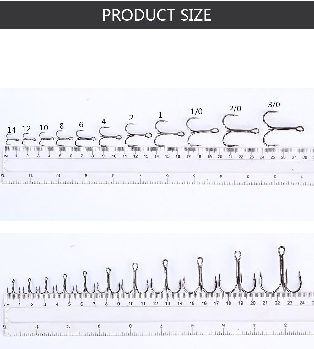 FTK Anzol de Pesca Bass com Três Pontas e Suporte para Isca, Suporte para Isca, Anzol de Isca, Conjunto de Anzóis de Manivela para Amarração de Mosca, Água Salgada, Anzol de Agulha para Pesca