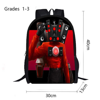 Mochila Infantil Skibidi Toilet para Crianças Mochilas Escolares para Meninos Anime Skibidi Mochila Meninas Desenho Animado Impermeável Bolsa Escolar Primária
