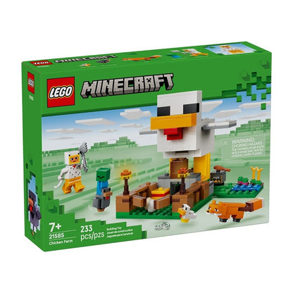Lego Minecraft Série 21585 Fazenda de Galinhas Quebra-Cabeça Infantil Montar Blocos de Construção Brinquedo de Presente