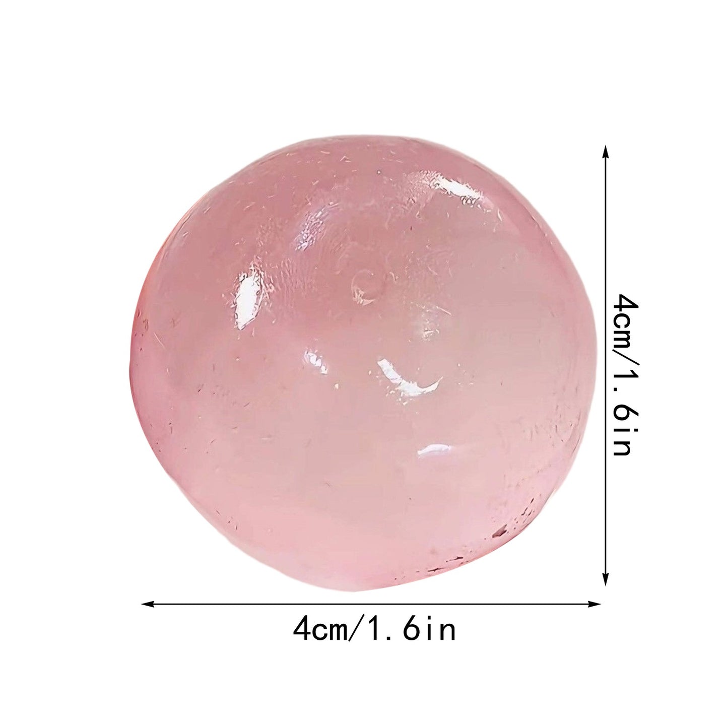 Transparent Squishy Ball Stress Relief Toy Anti Anxiety Squeeze Toy Crystal Decompression Gadget Fun Fidget Toy for Adults Kids