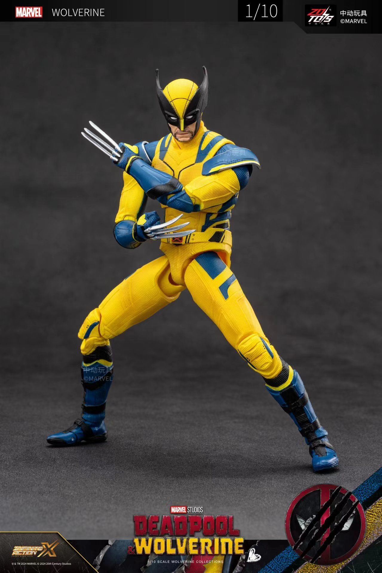 ZD Toys Deadpool & Wolverine Bonecos de Ação Deadpool na Caixa Wolverine Coleção Bonecos de Ação Adultos Brinquedo Infantil