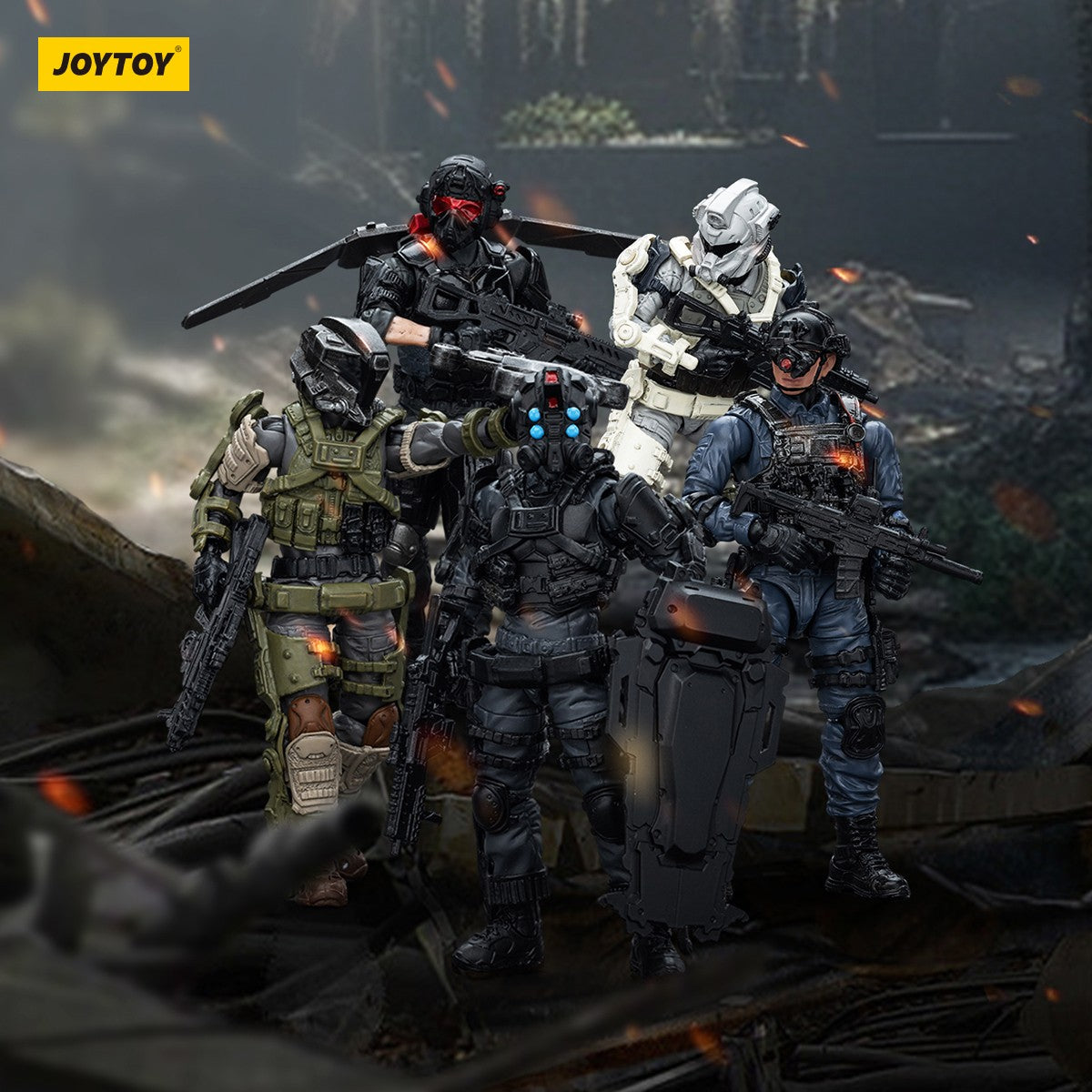 JOYTOY 1/18 3.75 Action Figures Military Armed Force Series Anime Model Gift