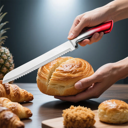 MDHAND 9 Peças Conjunto de Blocos de Facas de Aço Inoxidável com Afiador Cortar Fatiar Frutas Carne Cutelo Faca Utilitária Facas Acessórios
