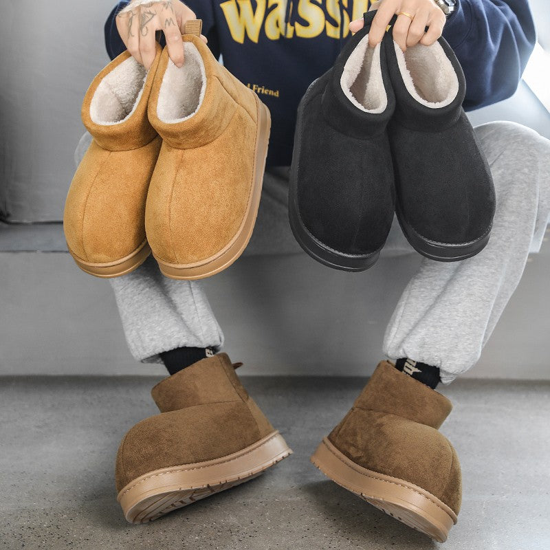 New Men's Fashionable Ankle Boots Autumn Winter Male Short Outdoor Footwear Versatile Walking Boots Men Winter Plush Snow Boots