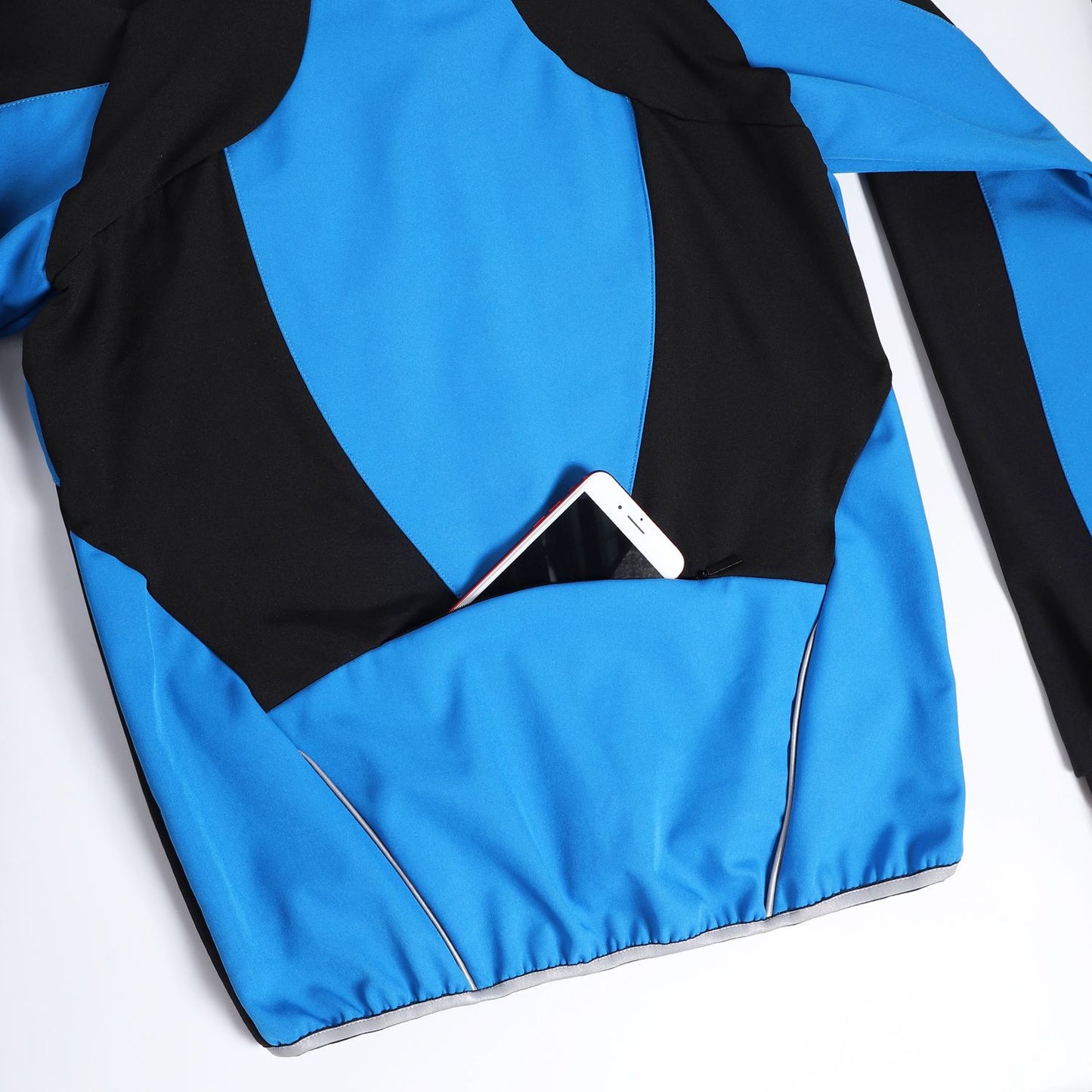 Arsuxeo Men Cycle Jacket Waterproof Windproof Thermal Fleece Bike Jersey MTB Bicycle Riding Running Autumn Winter Jacket Coat