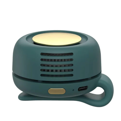 Portable Fan Mini Handheld Rechargeable Bladeless Electric Fan Clip Waist Fan Suitable for Outdoor Ventilation Desktop Small Fan