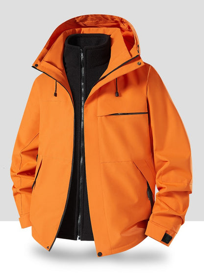 Hiking Jacket Waterproof Women Men 3 in 1 Two-Piece Detachable Windproof Waterproof Mountaineering Ski Jackets Men 2025 New