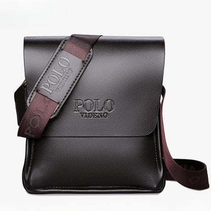 Men's POLO Crossbody Bag Casual Business Style Vertical Shoulder Bag High-quality Leather Trendy Men's Bag Daily Commuting