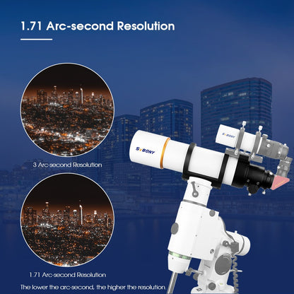 Telescópio Astronômico Refrator Svbony SV48P 90/102mm Abertura OTA com Focador de Duas Velocidades para Astrofotografia de Céu Profundo