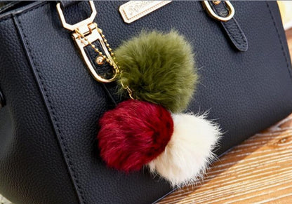 Fashion Women Hairball Shopper Totes Solid Color PU Leather Large Capacity Handbag Ladies Luxury Designer Crossbody Shoulder Bag