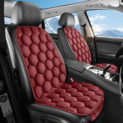 Car seat cushion three piece set, single seat, single piece, winter plush backrest, no binding, anti slip, cold resistant pad