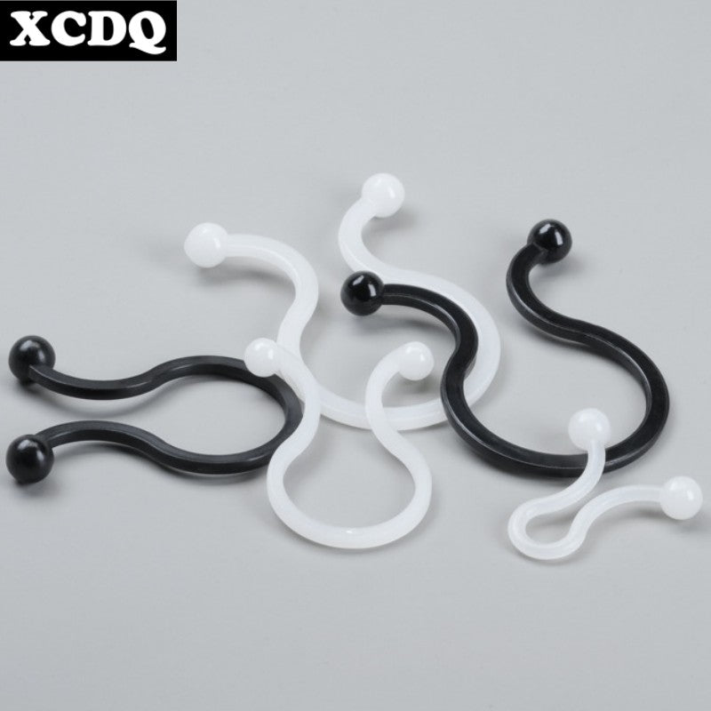 100pcs Black Twist Cable Tie Fastener Clips U Shape Plastic PA66 Nylon Retainer Desk Line Holder Fixing Clamp for Electric Wires