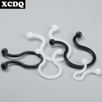 100pcs Black Twist Cable Tie Fastener Clips U Shape Plastic PA66 Nylon Retainer Desk Line Holder Fixing Clamp for Electric Wires
