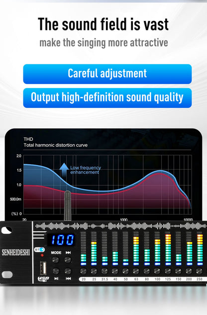 EQ31SUB Digital Equalizer 31 Stage Tuner Professional Stage Performance Noise Reduction Audio Processing
