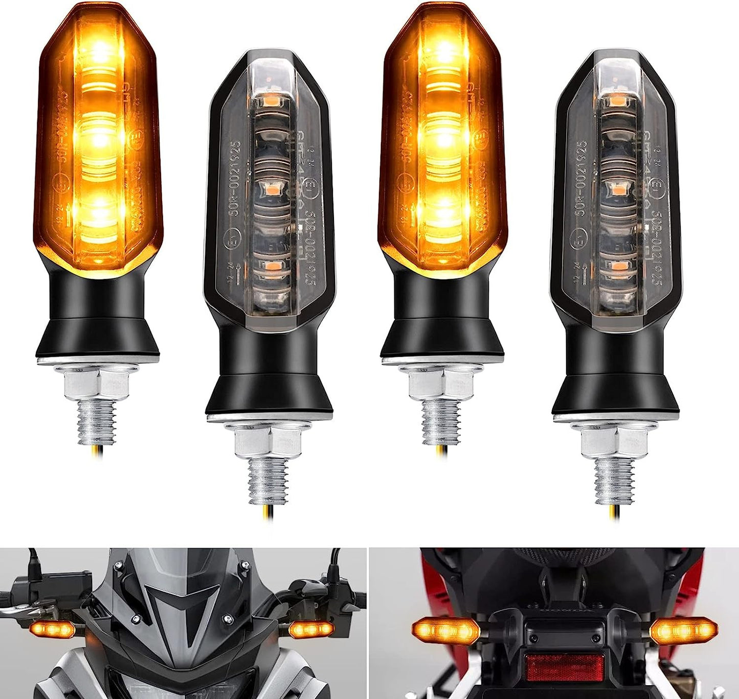 Luzes de Seta LED Mini Moto 8mm Lâmpada Indicadora de Moto 12V Acessórios de Lâmpada de Seta Intermitente Âmbar