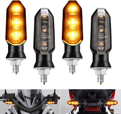 Luzes de Seta LED Mini Moto 8mm Lâmpada Indicadora de Moto 12V Acessórios de Lâmpada de Seta Intermitente Âmbar