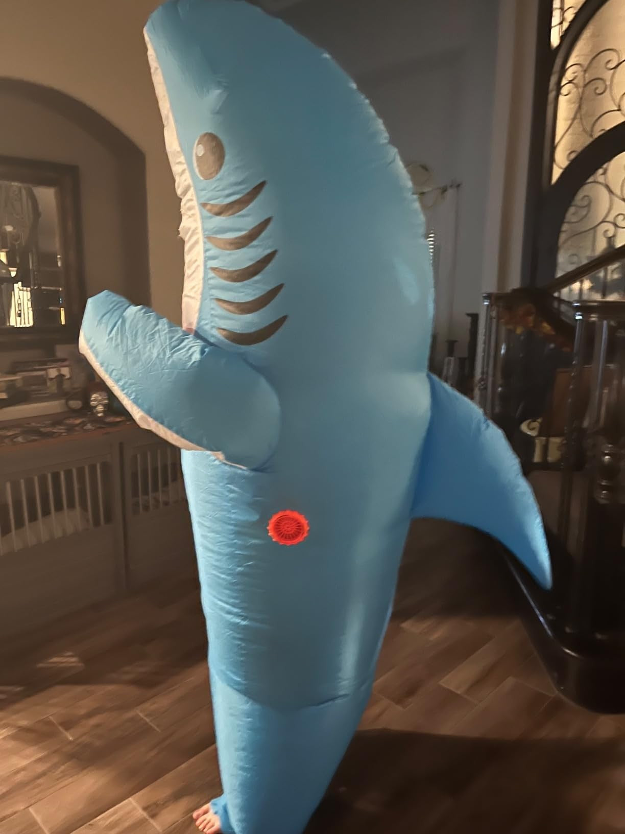 Shark Inflatable Clothing Adult Body Fun Summer Beach Mischief and Funny Role Playing, Lightweight and Breathable Design