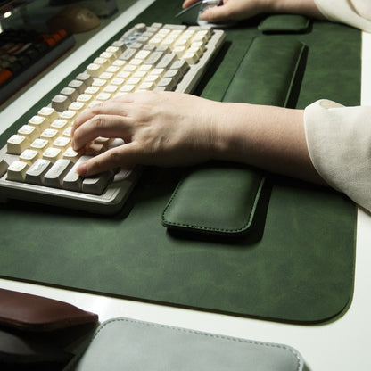 Mouse Pad de Mesa PU à Prova d'Água Grande Mousepad para Notebook Tapete de Mesa Antiderrapante Tapetes para Teclado Tapete de Mouse, protetor de pulso para mouse três peças