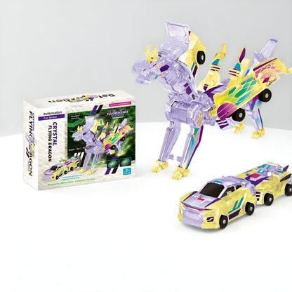 Carro Deus Rápido Brinquedo de Transformação Dinossauro Dragão Voador Combinação Pégaso Unicórnio Colisão Magnética Transformação Brinquedo Divertido