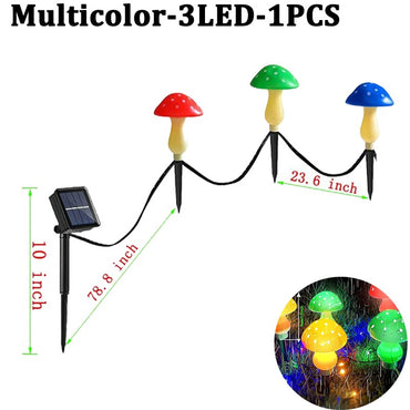 Solar Mushroom Light Garden Outdoor Decor 8 Modes Waterproof Mushroom Lamp Pathway Landscape Yard Easter Halloween Xmas Sunlight