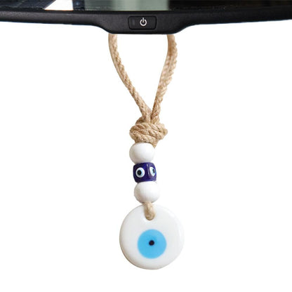 Ornamento Olho Grego Ornamento Olho Grego para Retrovisor de Carro Pingente Olho Grego Azul Turco Amuleto Olho Grego Decoração de Carro Sortuda