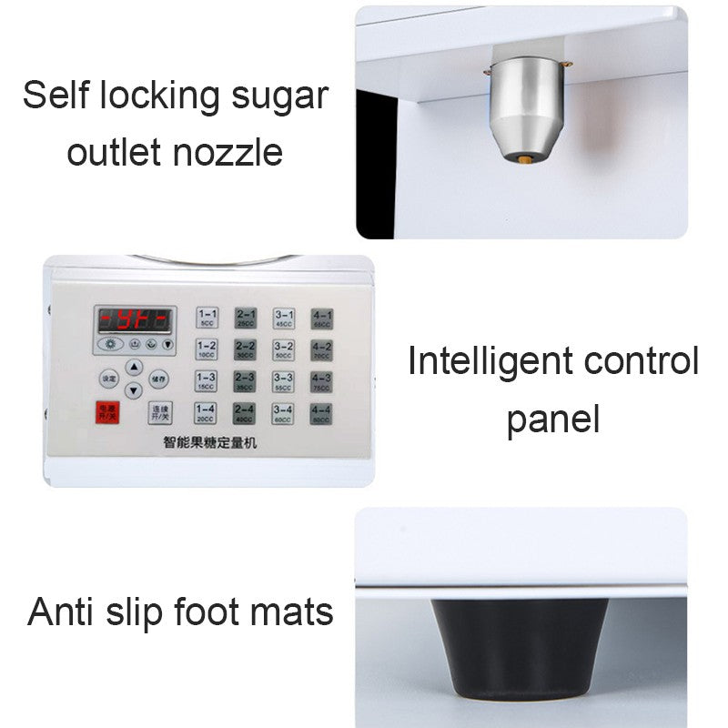 16 Grid Quantitative Fructose Filling Machine Bubble Milk Tea Shop Automatic Electric Syrup Sugar Dispenser Levulose Quantifier