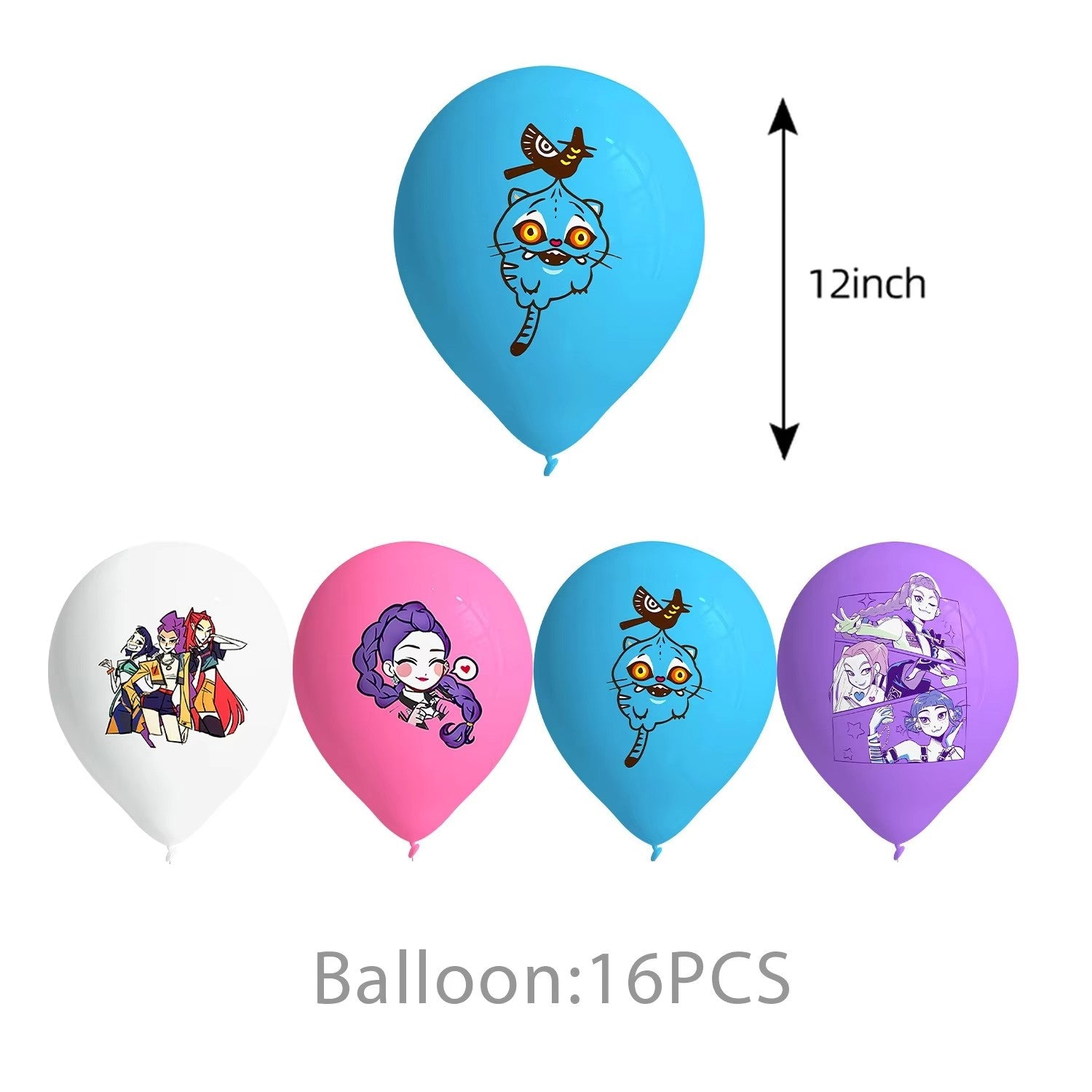 Hot K-Pop Birthday Party Decoration Set Kids Tableware Balloons Cups Plates Napkins Cake Topper Banner Gift Bag - Party Supplies