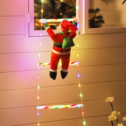 Santa Claus Ladder Light String, Suitable for Christmas Party Decoration, Christmas Lighting Decoration, Garden Decoration