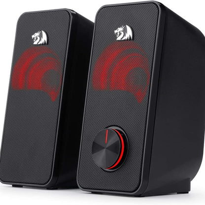 Caixa de Som Redragon GS500 Stentor USB para PC Gamer, Estéreo 2.0 Canais, com Iluminação