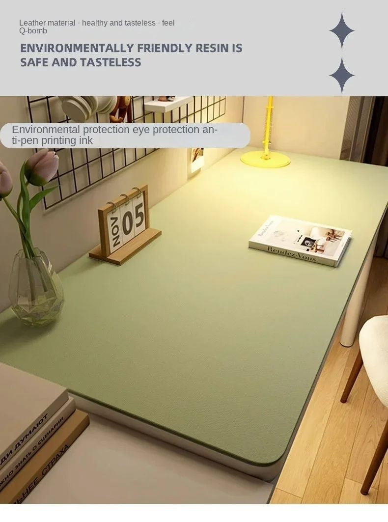 Leather Table cloth for Home Easy Clean Table Protector Waterproof Tea Coaster Large Desk Mat Anti-Slip Gamer Keyboard Mouse Mat