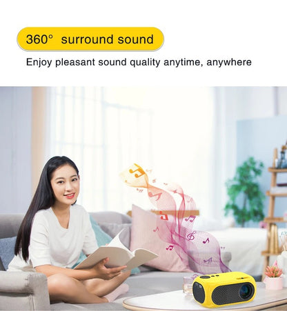 MINI Projetor M24 POTENTE 480*320P Suporte 1080P Full HD USB Compartilhamento de Tela de Celular Home Theater Vídeo Projetores Móveis Portáteis