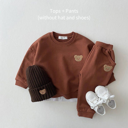 Conjuntos de roupas de bebê de uma peça para meninas recém-nascidas, macacão de manga comprida "Little Brother" para bebês meninos, conjunto de roupas para bebês meninos