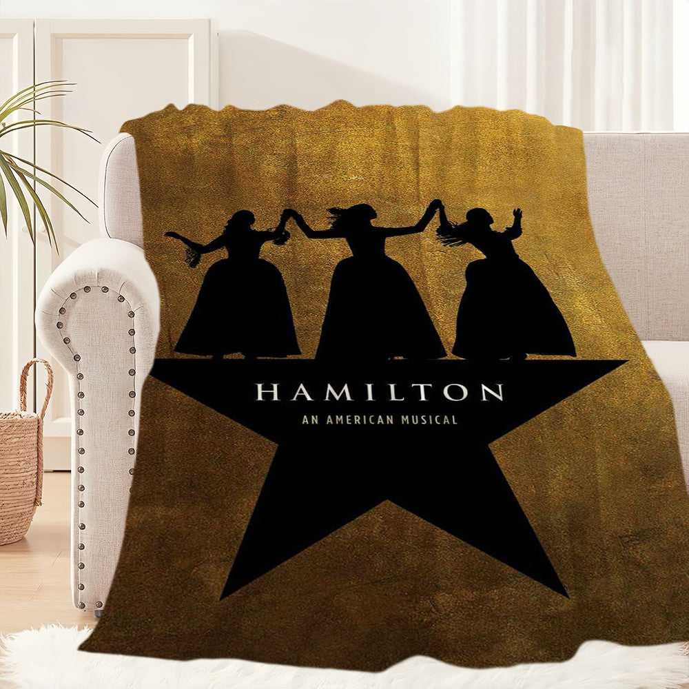 Classic Play Musical Blanket Plush Nap Sofa rug for Living Room H-Hamilton-ES Warm Office Bedroom Birthday Home Travel Kid Gifts