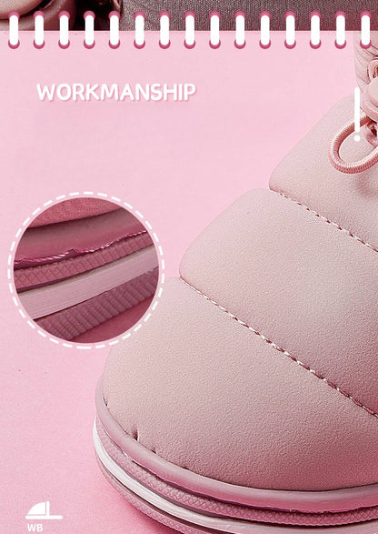 Children's Thick Furry Boots Winter Season Cartoon Warm Shoes Boys Girls Kids Home Cotton Slippers Heel Outdoor Baby Snow Boots