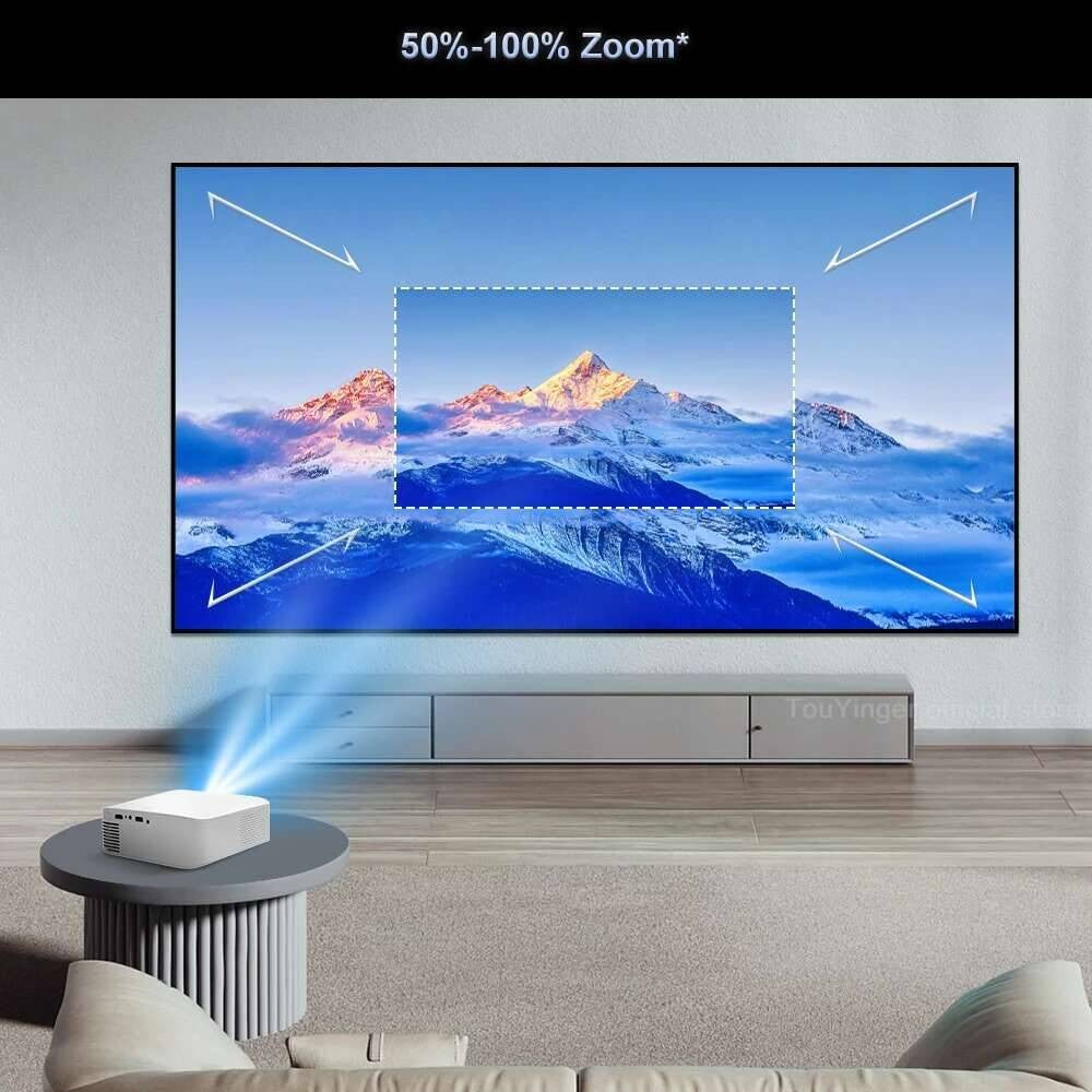 Projetor Touyinger L9 1080P Mini Portátil Full HD 4K Vídeo Projetor 15000 Lumens Home Theater Beam TV Opção Versão Android