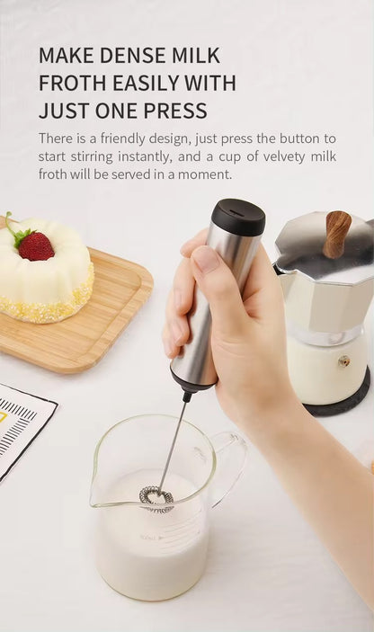 Kitchen Powerful Stirrer Milk Frother Handheld Foam Maker for Lattes Whisk Drink Mixer Coffee Electric Rechargable Egg Beater