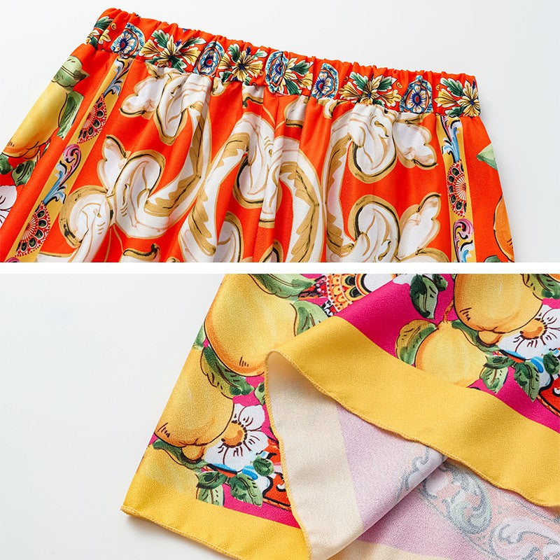 2024 Vintage Pattern Printed One Piece Swimsuit Swimwear Bikini Set Women Beachwear Clearance Wholesale